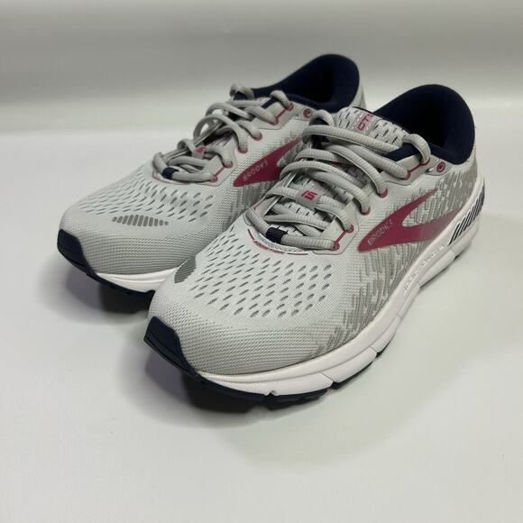 Brooks Addiction GTS 15 Running Shoes Oyster/Peacoat/Lilac Rose Women’s 7 D Wide - Picture 1 of 8
